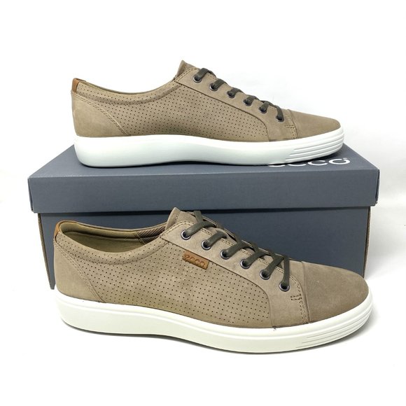 ECCO Men's Size 470034 02114 SOFT 7 NAVAJO BROWN Leather Sneakers Comfort Shoes - Picture 6 of 9